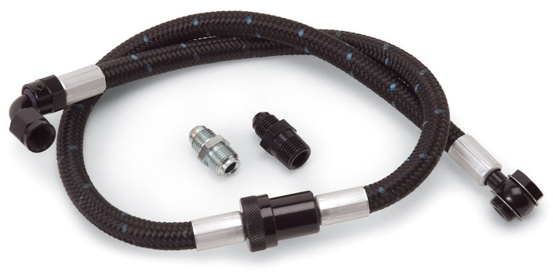 Edelbrock 8102 Fuel Hose Assembly w/ Street Filter fits SBC Proclassic Finish