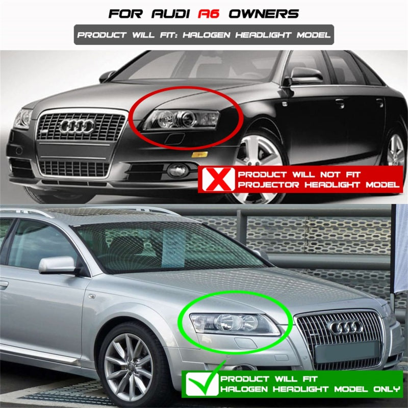 Spyder 5071903 fits Audi 05-07 A6 Projector Headlights Halogen Light Tube DRL B