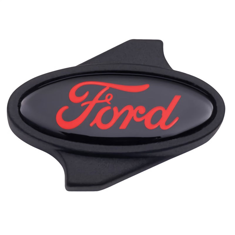 fits Ford 302-339 Racing Air Cleaner Nut w/ Red fits Ford Logo - Black