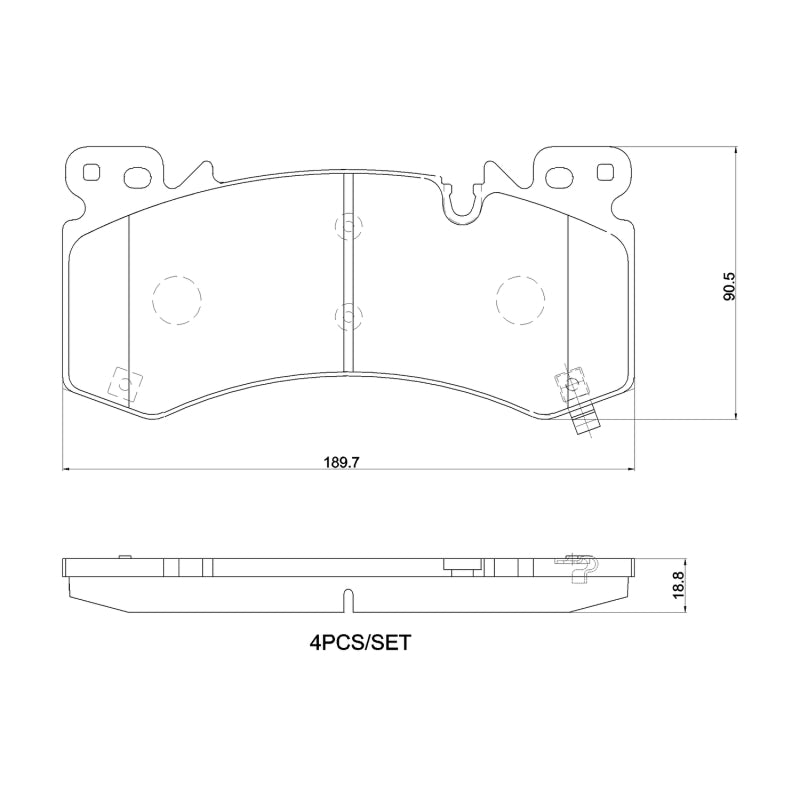 Brembo OE P10101N fit Cadillac Escalade/Suburban/Chevy Silverado Brake Pad Front