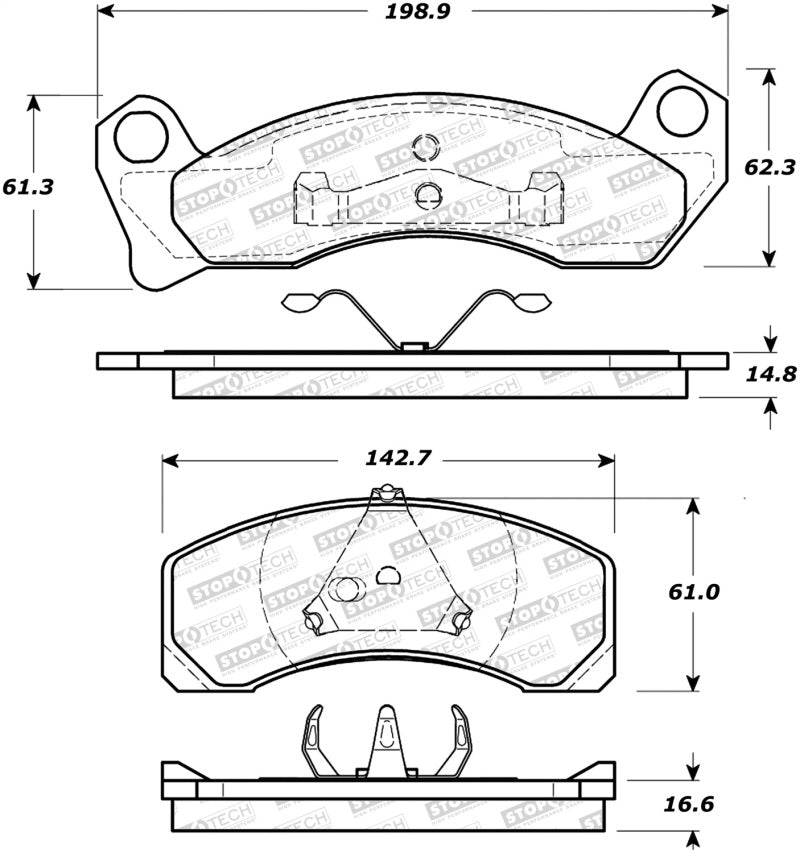 Stoptech 308.0499 Street Brake Pads