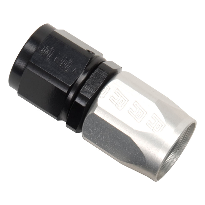 Russell 610043 Performance -10 AN Black/Silver Straight Full Flow Hose End