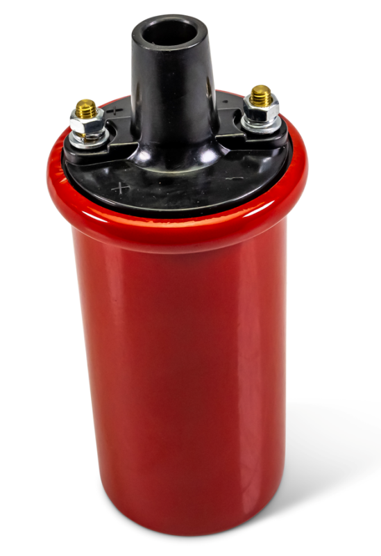 Edelbrock 22746 Ignition Coil - Electric Oil Filled - .70 PR Red w/ Black Top