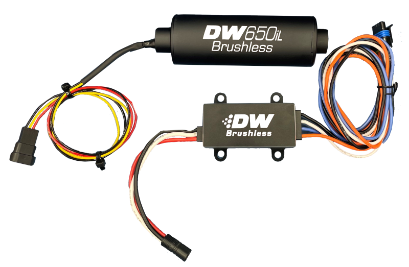 DeatschWerks 9-650-C105 DW650iL Series 650LPH In-Line External Fuel Pump w/ Single/Dual-Speed Controller