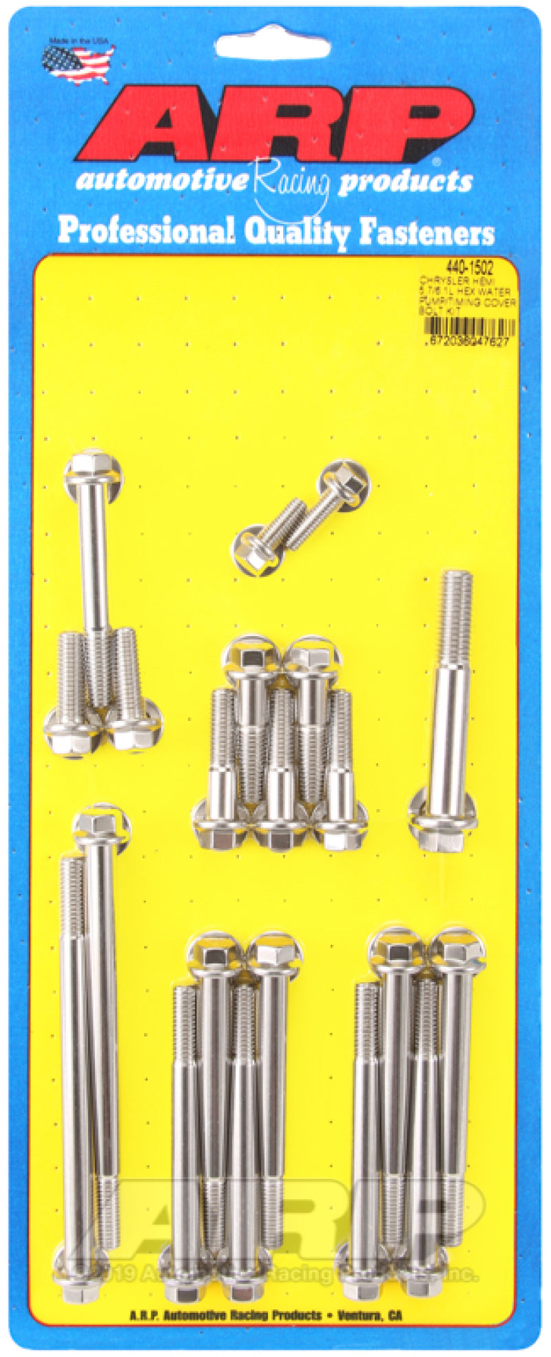 ARP 440-1502 fits Chrysler Hemi 5.7/6.1L Stainless Steel Hex Water Pump/Timing