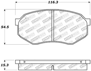 Stoptech 309.0389 Sport Brake Pads w/Shims and Hardware - Rear