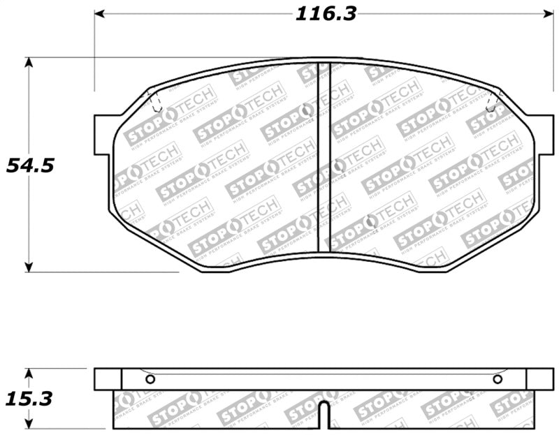 Stoptech 309.0389 Sport Brake Pads w/Shims and Hardware - Rear
