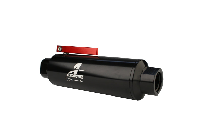 Aeromotive  12331 In-Line AN-10 Filter w/Shutoff Valve 100 Micron SS Element - B