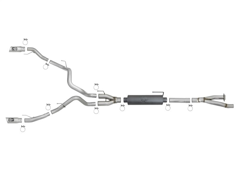 AFE 49-33094-P rce-XP 3in to 3-1/2in 304 SS Cat-Back Exhaust w/Polished Tips 17