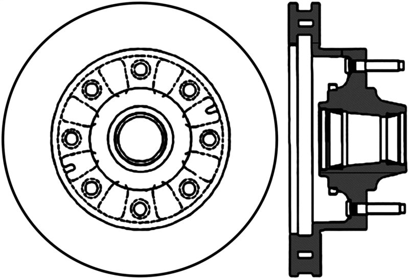 Stoptech 126.65073CSR 00-02 Ford Excursion 2WD / 99-00 F250 SD 2WD Front Right Slotted CRYO-STOP Brake Rotors