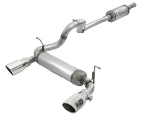 AFE 49-48066-P Series 2.5in 409 SS Cat-Back Exhaust w/ Polished Tips 2018+ fits