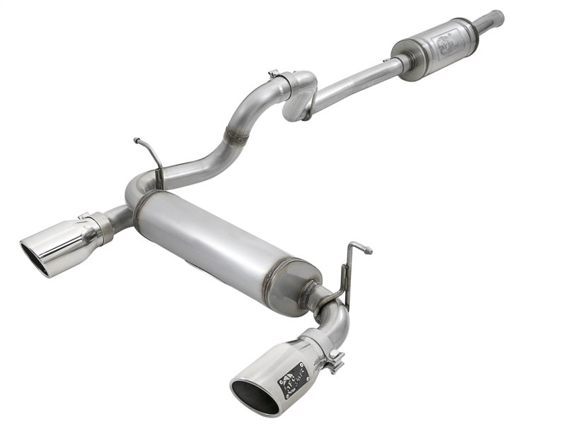 AFE 49-48066-P Series 2.5in 409 SS Cat-Back Exhaust w/ Polished Tips 2018+ fits