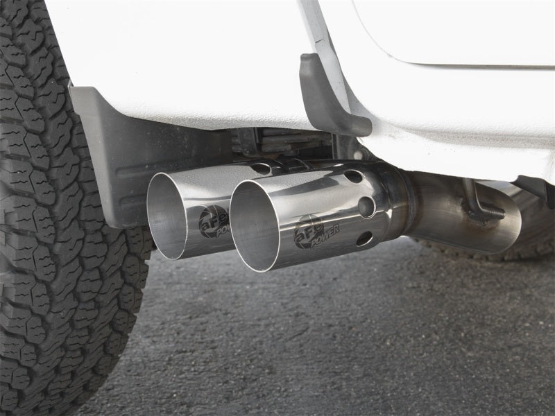 AFE 49-44065-P Series DPF-Back 3in Side Exit SS Exhaust w/ IC Polished Tips 201