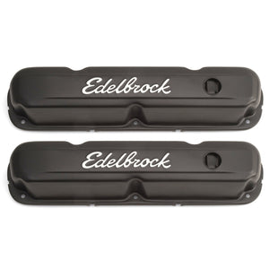 Edelbrock 4473 Valve Cover Signature Series fits Chrysler 1965-1991 318-340-360 CI V8 Black