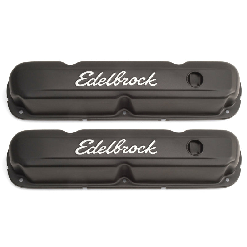 Edelbrock 4473 Valve Cover Signature Series fits Chrysler 1965-1991 318-340-360 CI V8 Black
