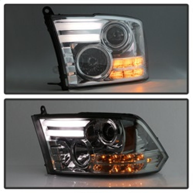 Spyder 5081742 fits Dodge 09-12 Ram Projector Headlights Light Bar DRL Smoke PR