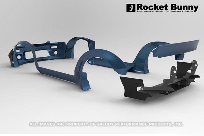 GReddy 17020385 RPS13 V2 Rocket Bunny Aero Side Skirts Only