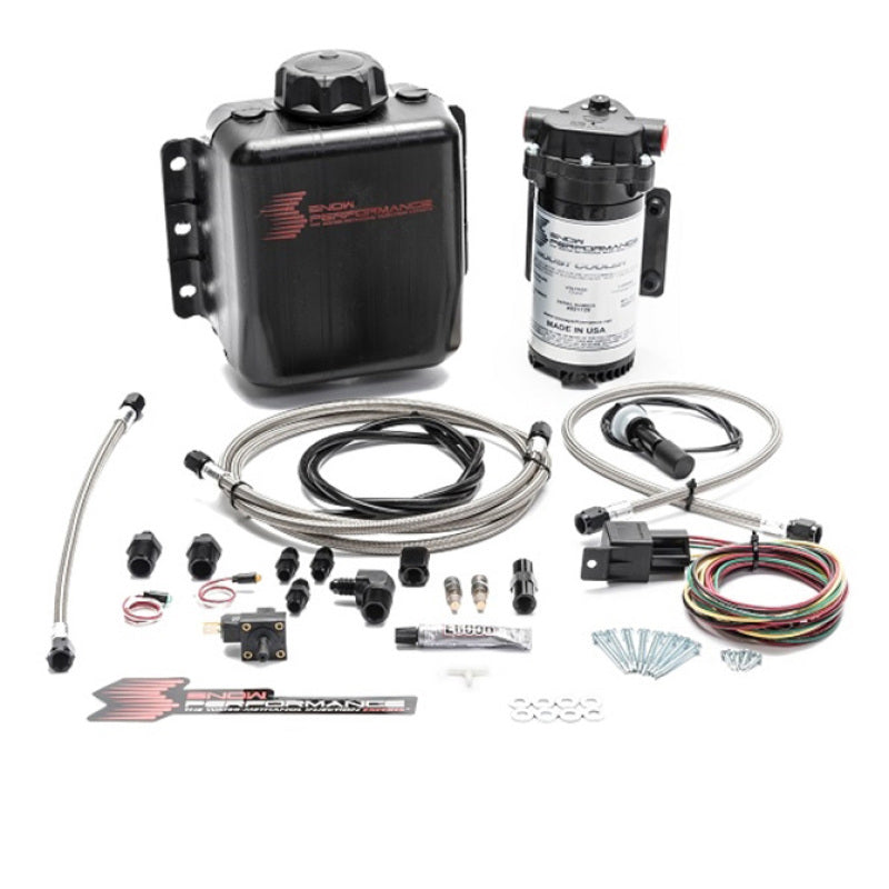 Snow Performance SNO-201-BRD Stg 1 Boost Cooler F/I Water Injection Kit (Incl. SS Braided Line and 4AN Fittings)