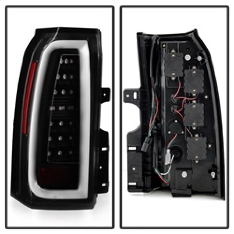 Spyder 5084583 fits Chevy 15-17 Tahoe / Suburban Light Bar LED Tail Lights - Bl