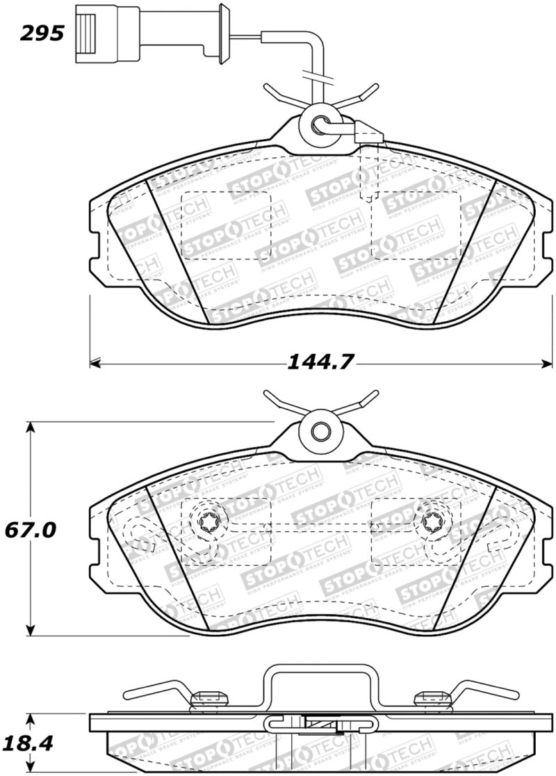Stoptech 308.0419 Street Brake Pads