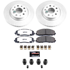 Power Stop 18-25 Jeep Wrangler Front Z36 Coated Truck & Tow Brake Kit