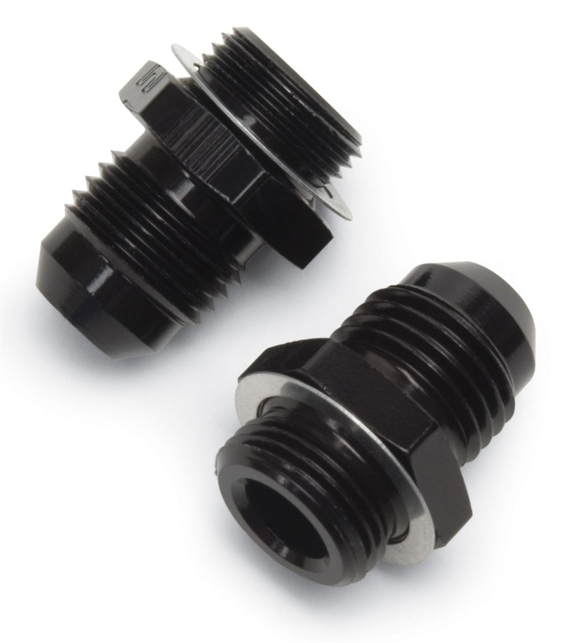 Russell 640203 Performance -6 AN Carb Adapter Fittings (2 pcs.) Black