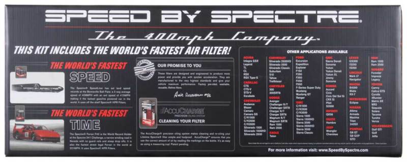 Spectre 9900 99-07 fits GM Truck V8-4.8/5.3/6.0L F/I Air Intake Kit - Clear Anodized w/Red Filter