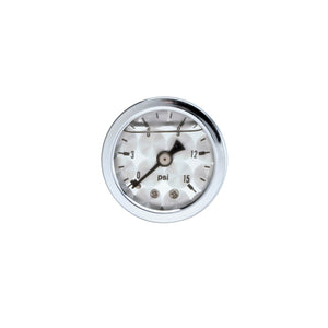 Russell 650390 Performance 15 psi fuel pressure gauge machine face (Liquid-filled)