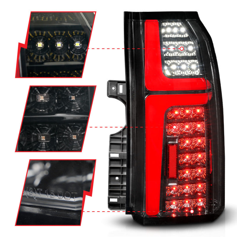 ANZO 311467 fits Chevrolet 15-20 Tahoe Sequential LED Tube Taillights Black