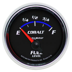 AutoMeter 6116 Autometer Cobalt 52mm 240 E/33 F SSE Fuel Level Gauge