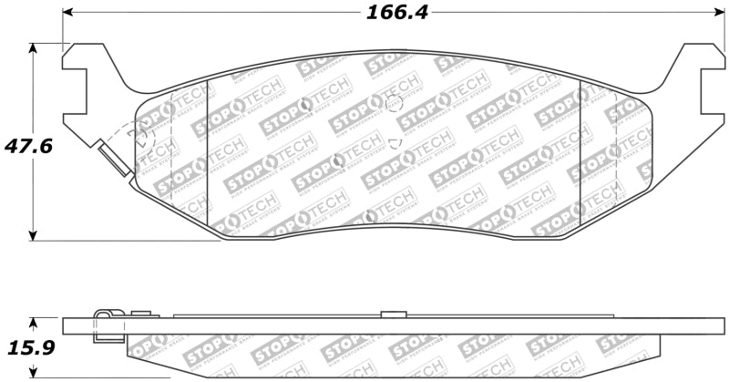 Stoptech 308.0898 02-17 Dodge Ram 1500 Street Performance Rear Brake Pads