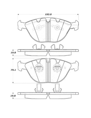 Stoptech 308.1151 Street Touring 06-09 BMW M5 E60 / 07-09 M6 E63/E63 Front Brake Pads
