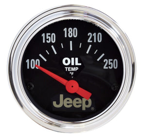 AutoMeter 880429 Autometer fits Jeep 52.4mm Short Sweep Electronic 100-250 Def F Oil Temperature Gauge