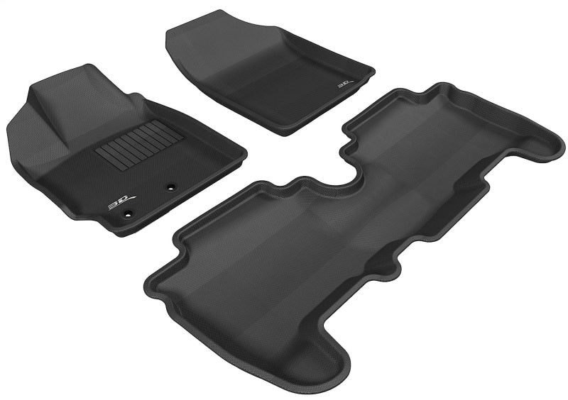 3D MAXpider 2021 fits Kia Sorento 7-Seat Kagu 3rd Row Floormats - Black
