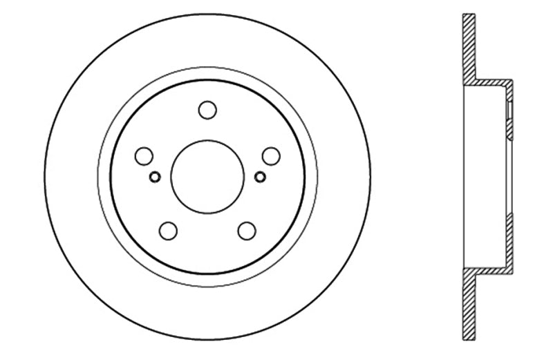 Stoptech 127.44179L SportStop 10-13 Scion tC Slotted & Drilled Left Rear Rotor