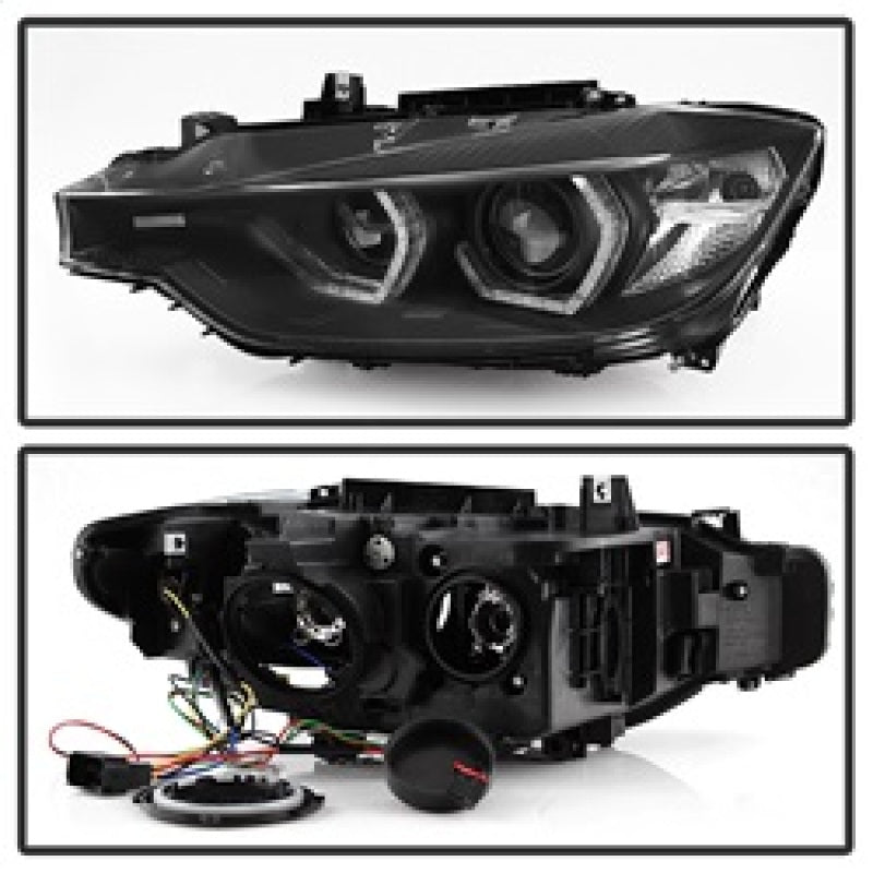 Spyder 5084347 fits BMW 12-14 F30 3 Series 4DR Projector Headlights - LED DRL -