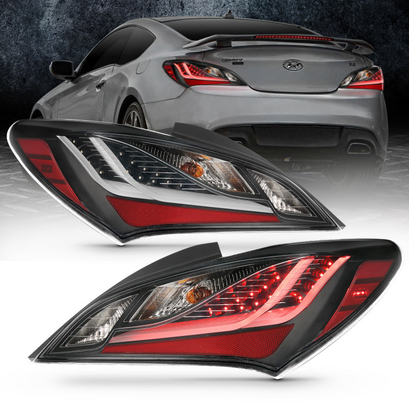 ANZO 321347 Hyundai fits Genesis 10-13 2DR LED Taillights Smoke