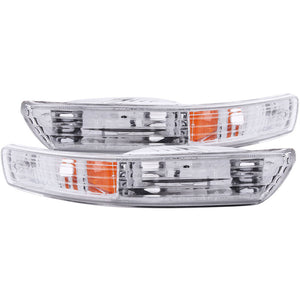 ANZO 511021 1998-2001 fits Acura Integra Euro Parking Lights Chrome w/ Amber Reflector