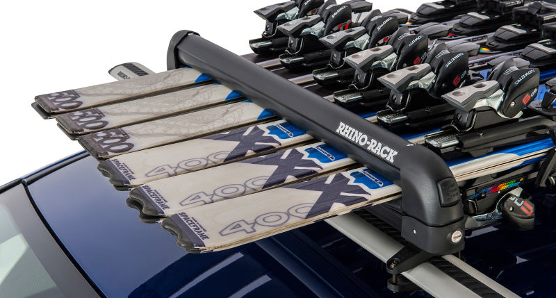 Rhino-Rack 576 Universal Ski/Snowboard Carrier - Fits 6 Pairs of Skis or 4 Snowboards - Black