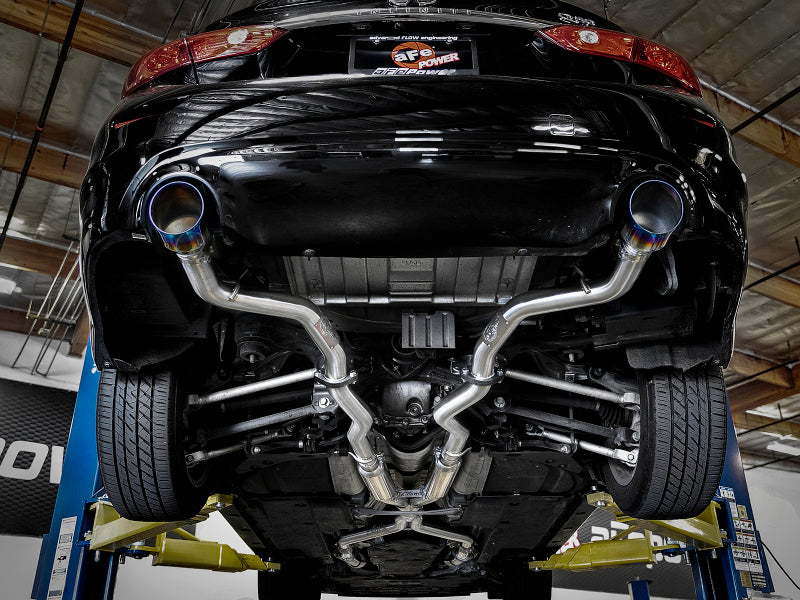 AFE 49-36132NM-L  2.5in 304 SS Cat-Back Exhaust System w/ Blue Flame Tips 16-18