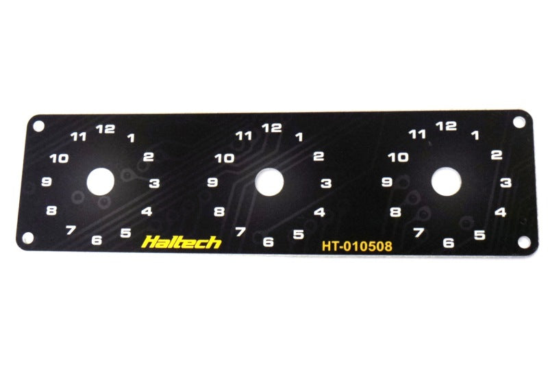 Haltech HT-010508 Triple Switch Panel w/Yellow & Red Knobs