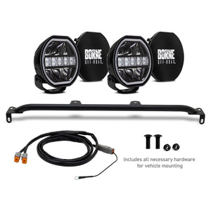Borne Off-Road BNLT-BR-21M-B27U 2021+ fits Ford Bronco Direct Fit Lights - Mod Bumper - 2in x 7in Round - Bumper - Up