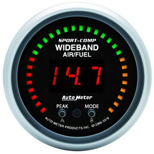 AutoMeter 3378 Autometer Sport-Comp 52mm Wideband Air/Fuel Gauge