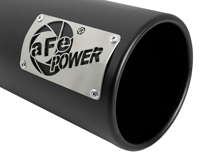AFE 49T40501-B122  4S 4in SS Intercooled Exhaust Tip - Black 4in In x 5in Out x
