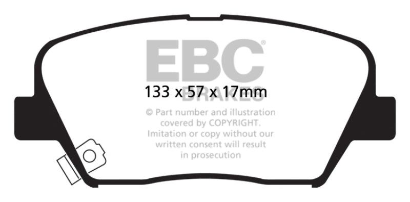 EBC DP21863 12+ fits Hyundai Azera 3.3 Greenstuff Front Brake Pads