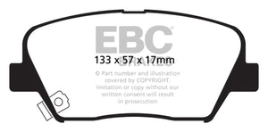 EBC DP21863 12+ fits Hyundai Azera 3.3 Greenstuff Front Brake Pads