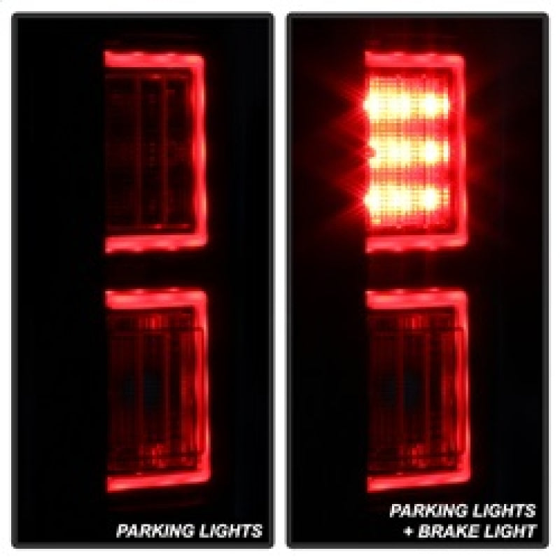 Spyder 5083685 fits Ford 15-20 F150 2017 Light Bar LED Tail Lights - Black Smok