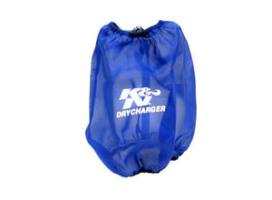 K&N Engineering RF-1020DL K&N Blue Drycharger Round Tapered Air Filter Wrap 5.875in Top ID / 7.5in Base ID / 8.5in Height