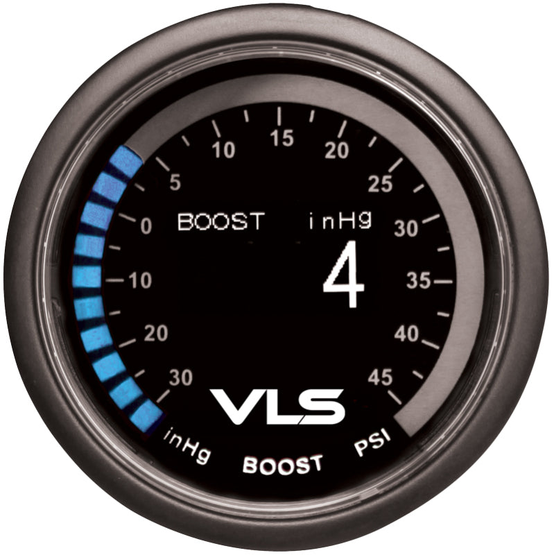 Revel 1TR1AA001R VLS 52mm 30inHg-45PSI Digital OLED Boost Gauge
