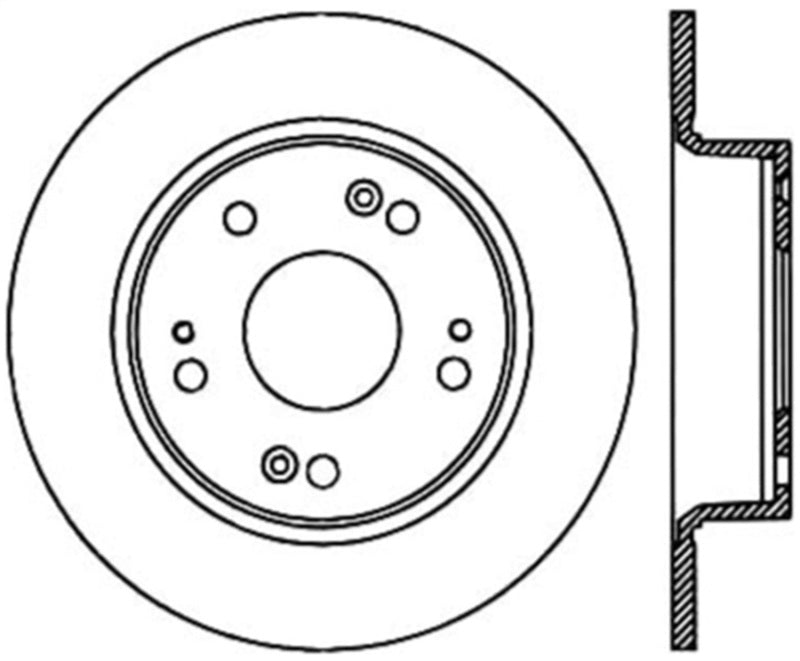 Stoptech 126.40068CSR Power Slot 09-12 Acura TSX / 08-12 Honda Accord Coupe Rear Right Slotted CRYO Rotor